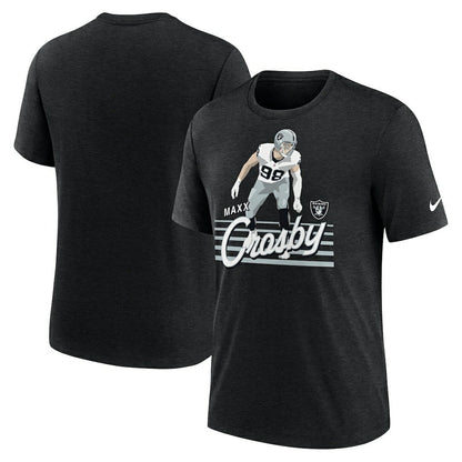 Maxx Crosby Las Vegas Raiders Player Graphic T-Shirt - Heather Black | Nike discount
