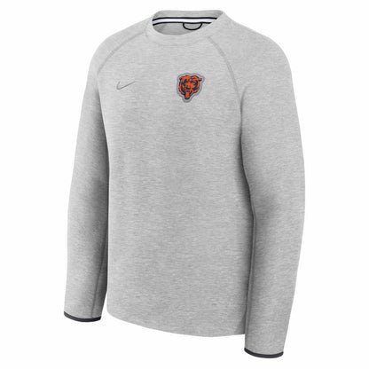 Chicago Bears Tech Fleece Raglan Sweatshirt - Heather Gray | Nike for sale