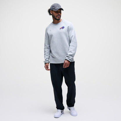 Buffalo Bills Tech Fleece Raglan Sweatshirt - Heather Gray | Nike on sale