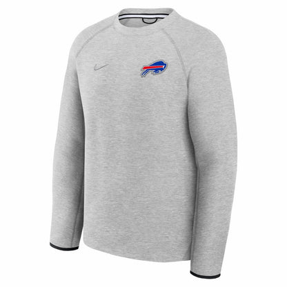 Buffalo Bills Tech Fleece Raglan Sweatshirt - Heather Gray | Nike on sale