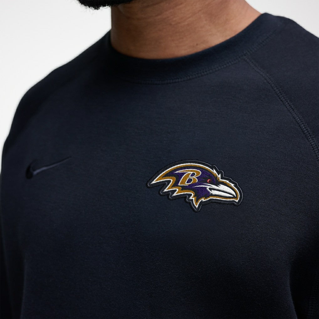 Baltimore Ravens Tech Fleece Raglan Sweatshirt - Black | Nike outlet