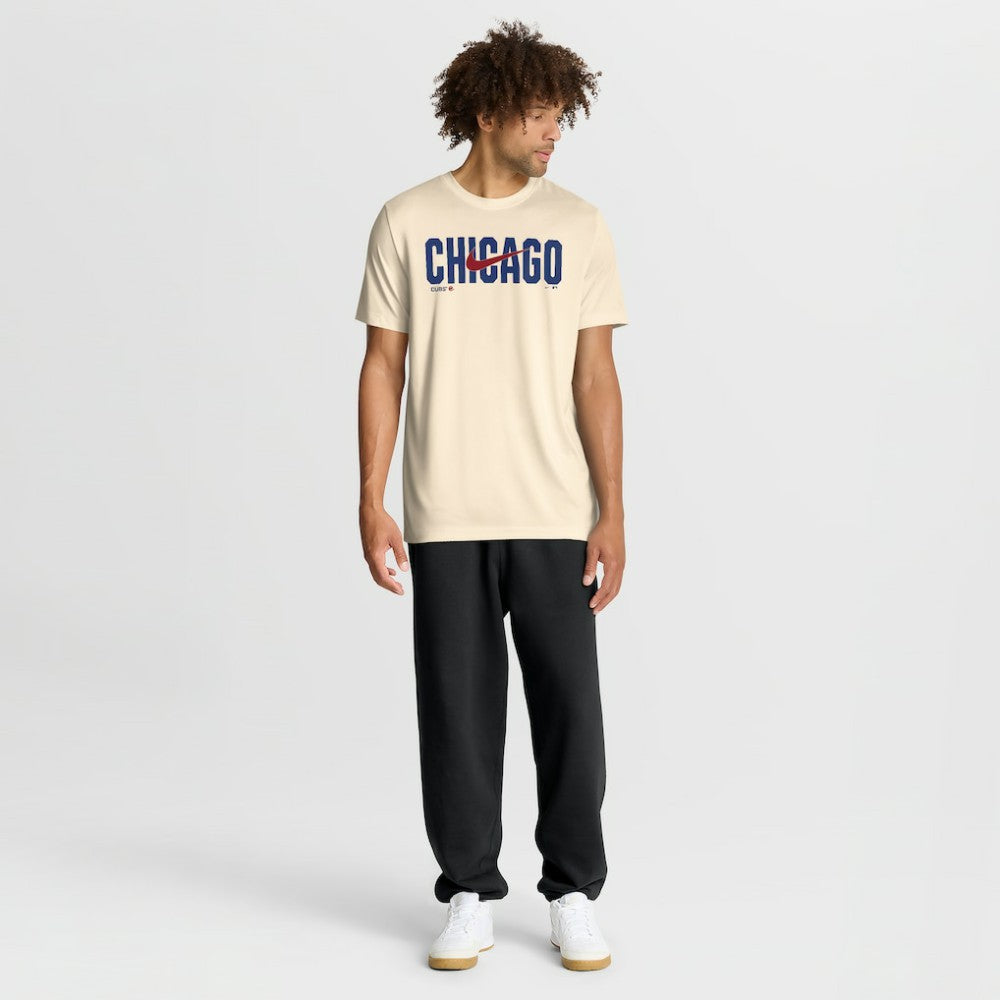 Chicago Cubs Swoosh Legend Dri-FIT T-Shirt - Cream | Nike