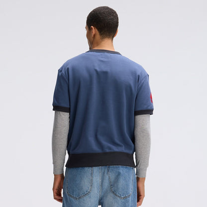 Buffalo Bills IconicFleece Short Sleeve Sweatshirt - Royal outlet