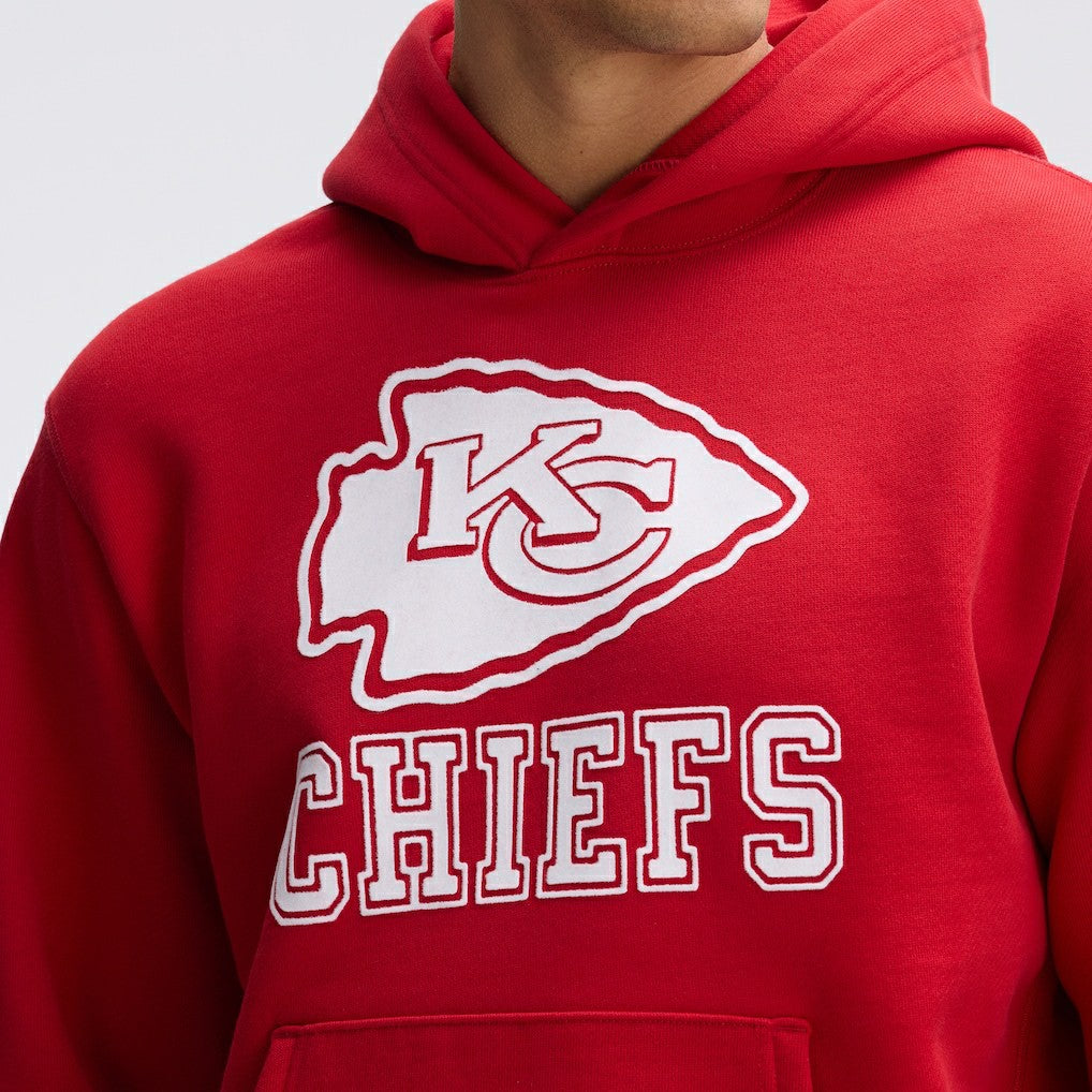 Kansas City Chiefs IconicFleece Flocked Hoodie - Red cheap