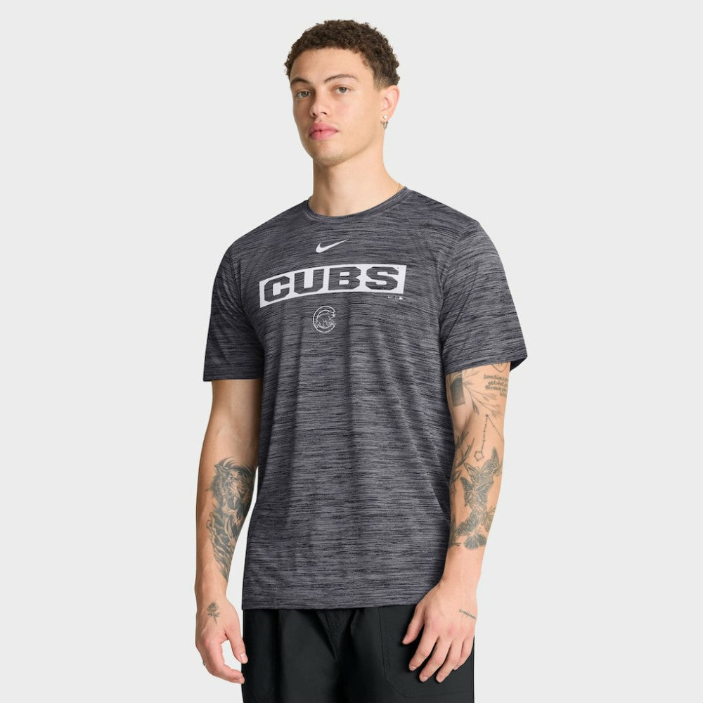 Chicago Cubs Velocity Dri-FIT T-Shirt - Black | Nike