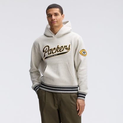 Green Bay Packers IconicFleece Tipped Hoodie - Oatmeal online