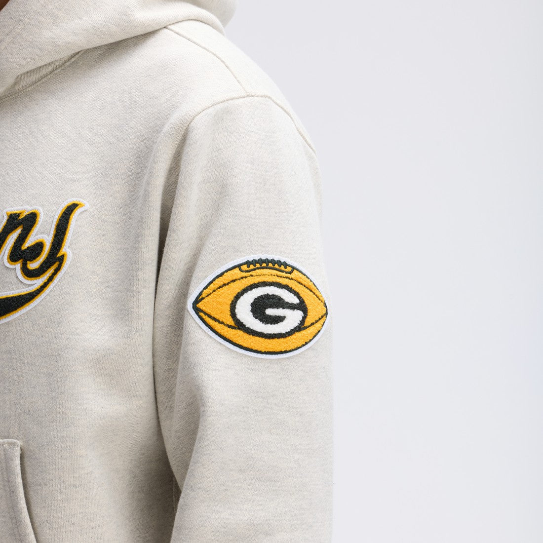Green Bay Packers IconicFleece Tipped Hoodie - Oatmeal online