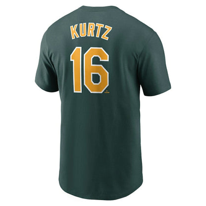 Nick Kurtz Athletics Fuse Name & Number T-Shirt - Green | Nike