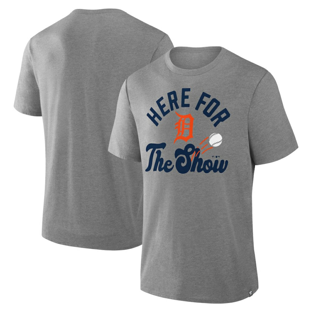 Detroit Tigers Nostalgia Tri-Blend T-Shirt - Heather Gray