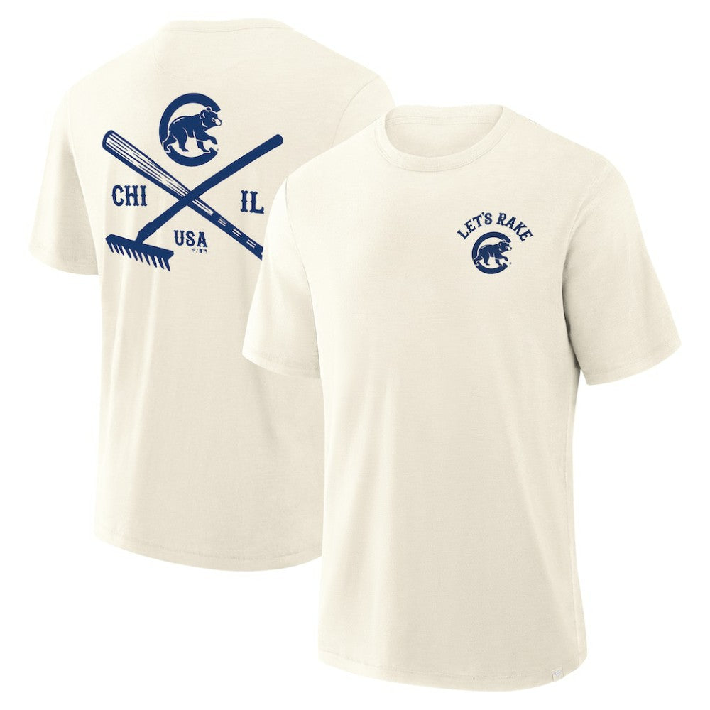 Chicago Cubs Nostalgia Stadium Slub T-Shirt - Cream
