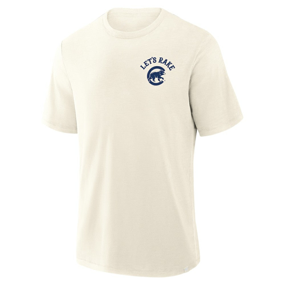 Chicago Cubs Nostalgia Stadium Slub T-Shirt - Cream