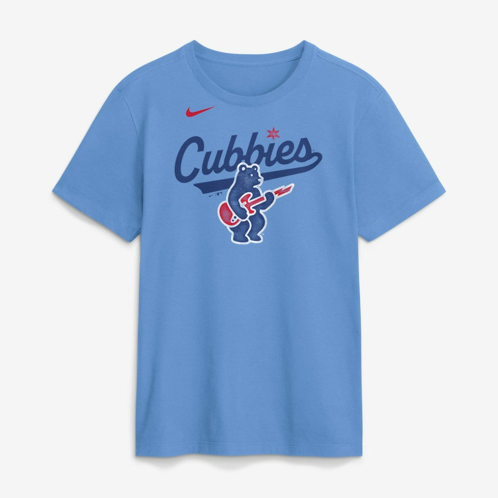 Chicago Cubs Electric Bear T-Shirt - Light Blue | Nike