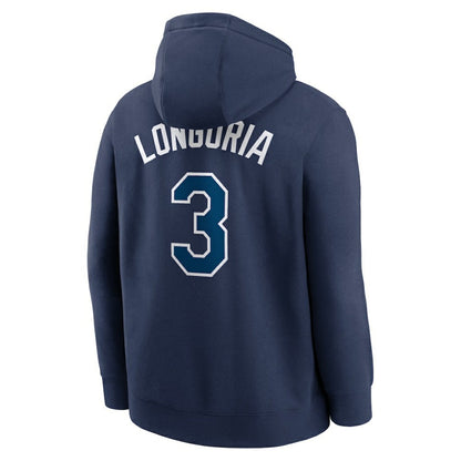 Evan Longoria Tampa Bay Rays Player Name & Number Club Pullover Hoodie - Navy | Nike