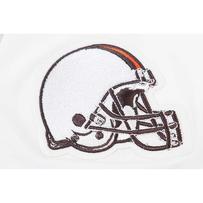 Cleveland Browns Pro Standard Women's New Helmet Capsule Cropped T-Shirt - White discount