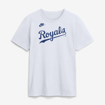 Kansas City Royals Cooperstown Collection Wordmark T-Shirt - White | Nike