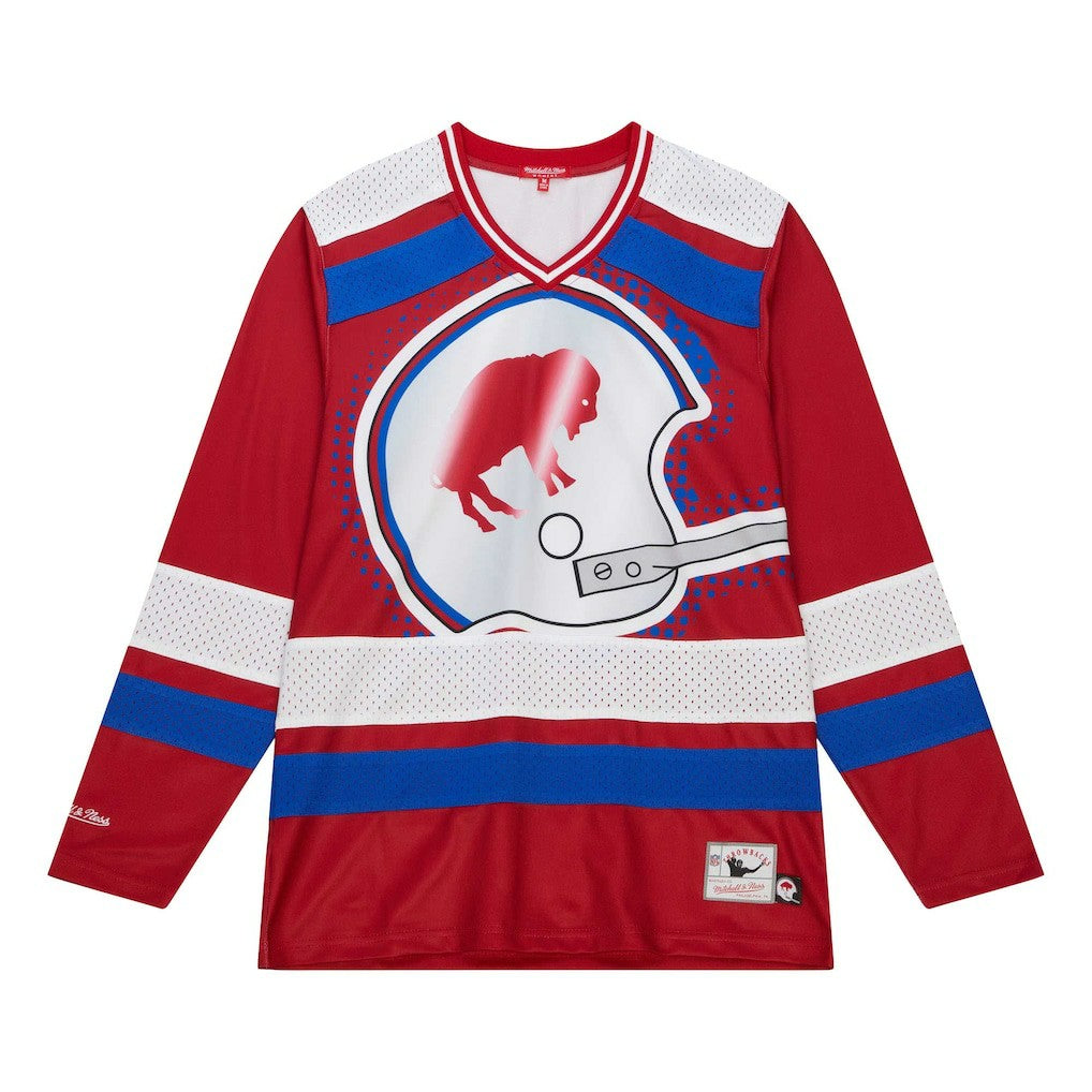 Buffalo Bills Women's Big Face 7.0 Long Sleeve Jersey T-Shirt - Red outlet