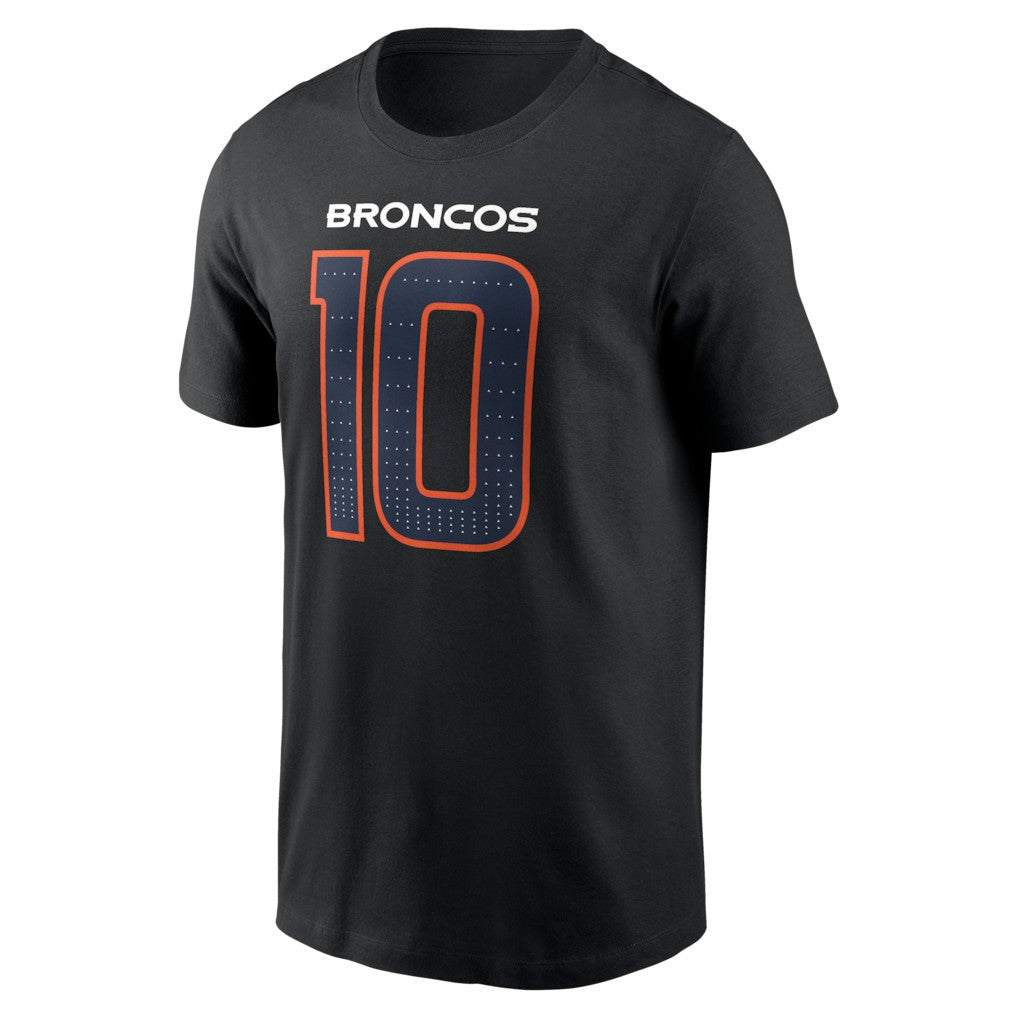 Bo Nix Denver Broncos Carbon Name & Number T-Shirt - Black | Nike sale