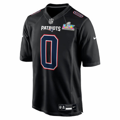 Christian Gonzalez New England Patriots Super Bowl LX Patch Carbon Fashion Game Jersey - Black | Nike sale