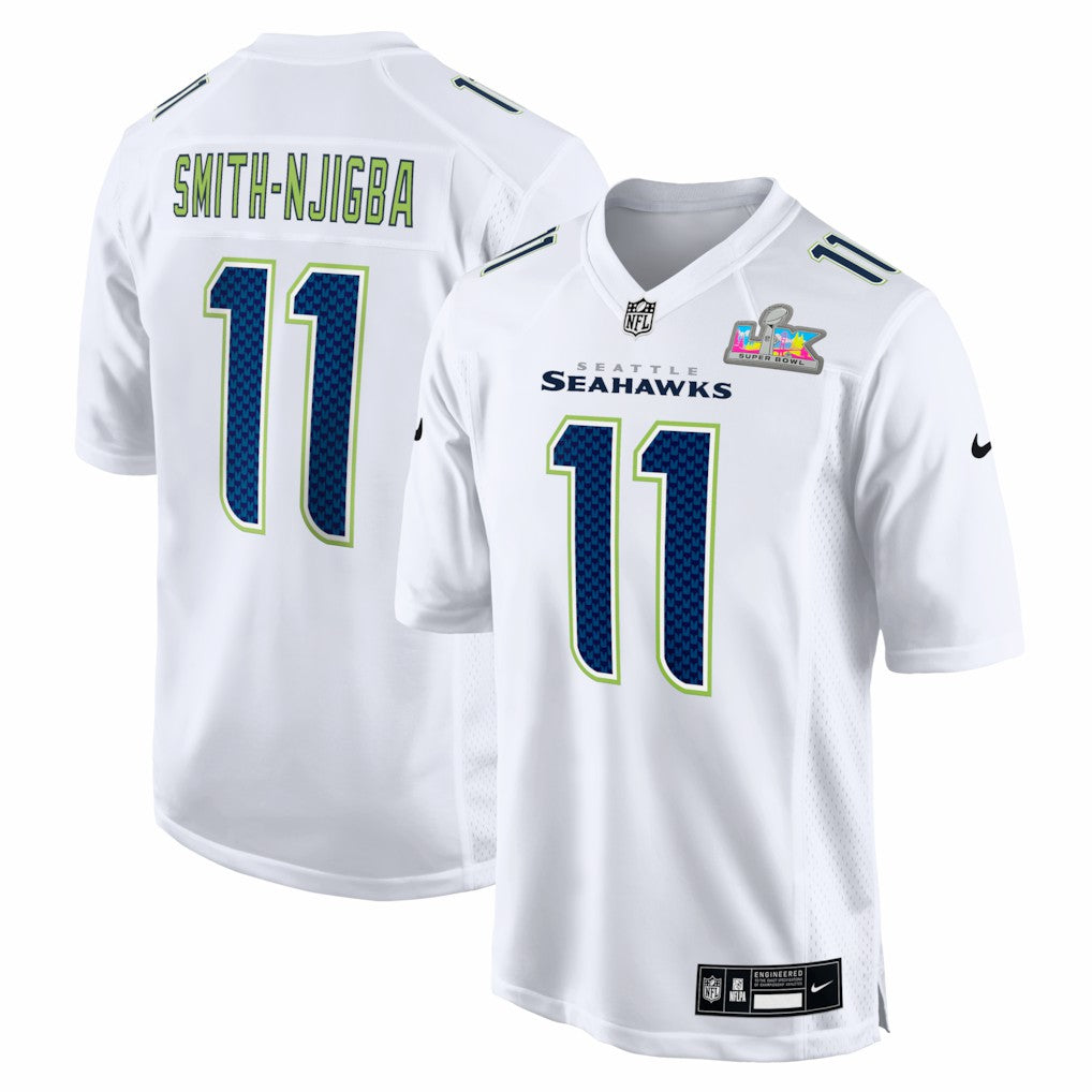 Jaxon Smith-Njigba Seattle Seahawks Super Bowl LX Patch Tundra Fashion Game Jersey - White | Nike discount