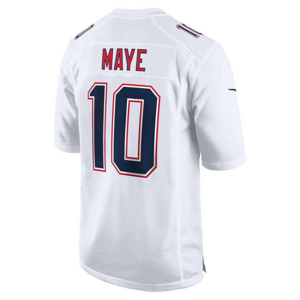 Drake Maye New England Patriots Super Bowl LX Patch Tundra Fashion Game Jersey - White | Nike outlet