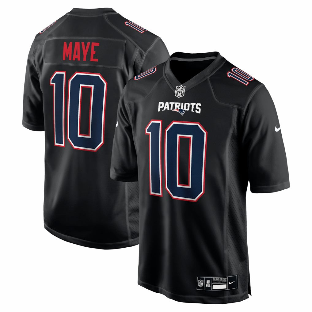 Drake Maye New England Patriots Game Jersey - Carbon Black | Nike discount