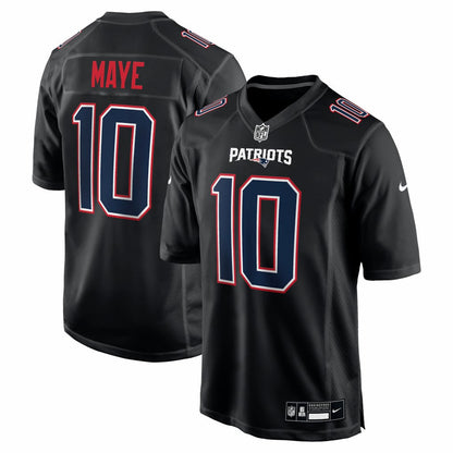 Drake Maye New England Patriots Game Jersey - Carbon Black | Nike discount