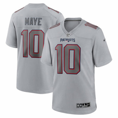 Drake Maye New England Patriots Atmosphere Fashion Game Jersey - Gray | Nike online