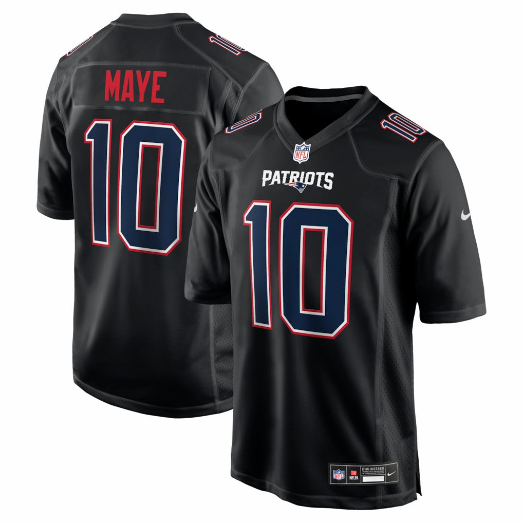 Drake Maye New England Patriots Fashion Game Jersey - Carbon Black | Nike cheap