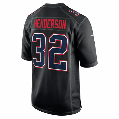 TreVeyon Henderson New England Patriots Super Bowl LX Patch Carbon Fashion Game Jersey - Black | Nike cheap