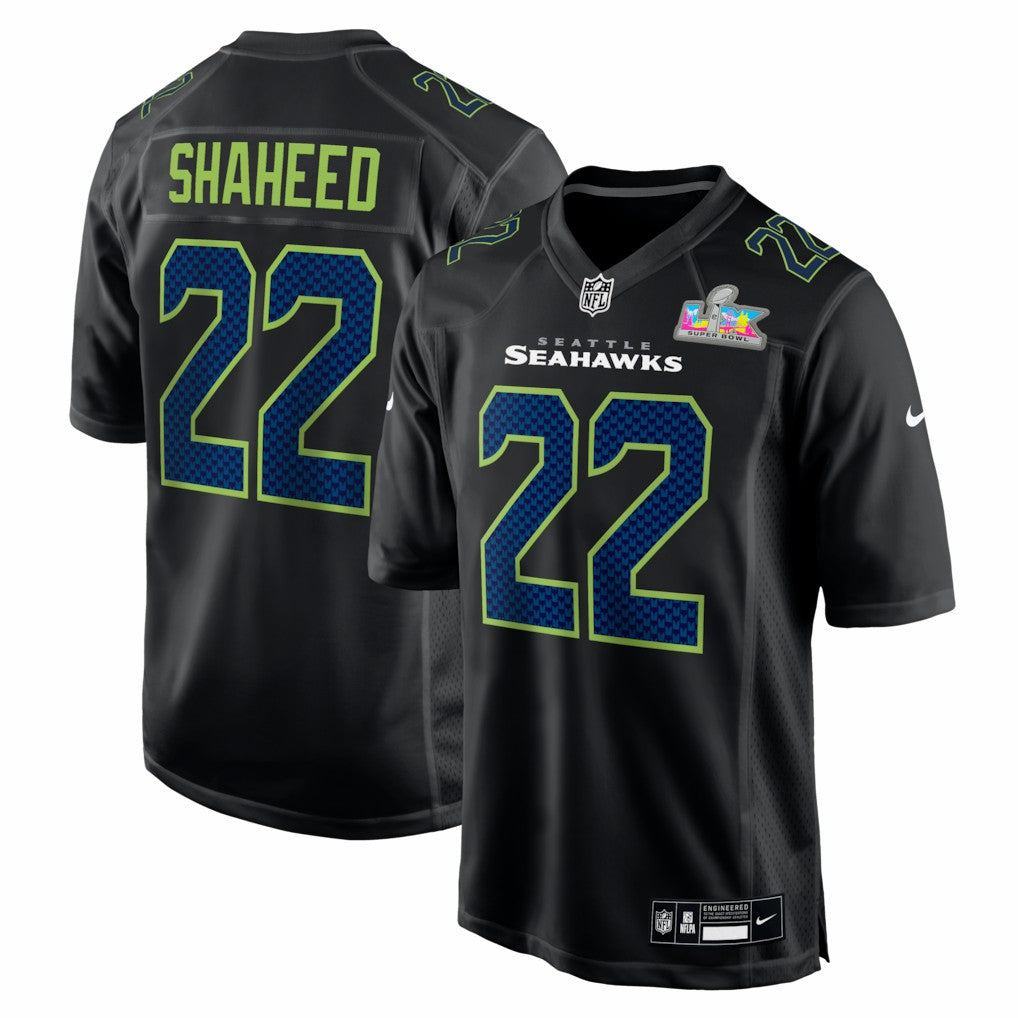 Rashid Shaheed Seattle Seahawks Super Bowl LX Patch Carbon Fashion Game Jersey - Black | Nike discount
