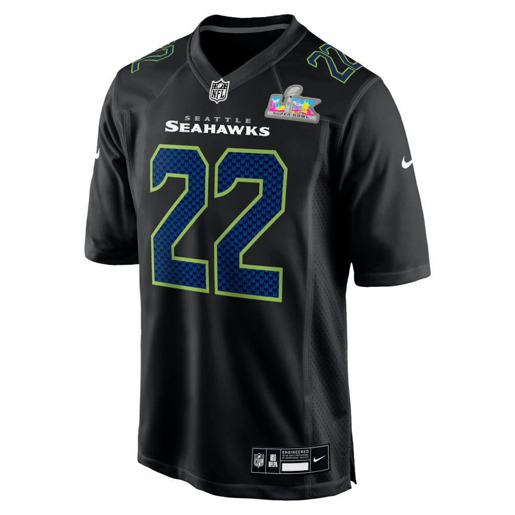 Rashid Shaheed Seattle Seahawks Super Bowl LX Patch Carbon Fashion Game Jersey - Black | Nike discount