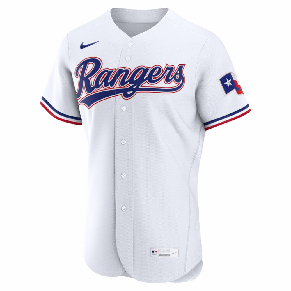 Texas Rangers Home Authentic Custom Jersey - White | Nike