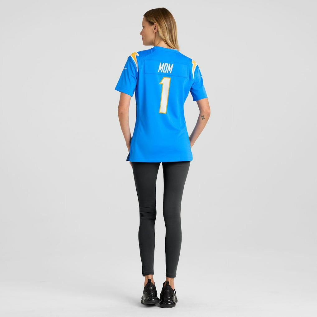 Number 1 Mom Los Angeles Chargers Women's Game Jersey - Powder Blue | Nike on sale