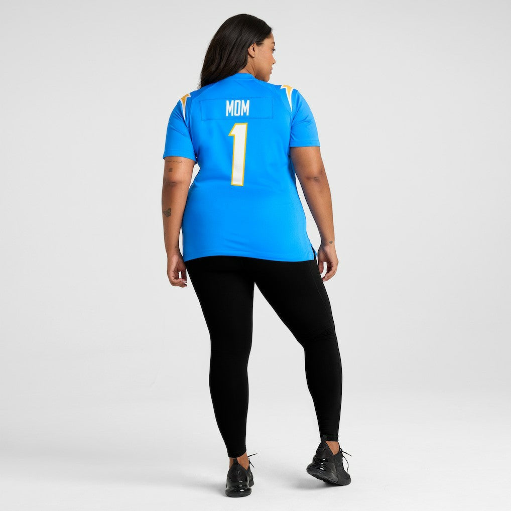 Number 1 Mom Los Angeles Chargers Women's Game Jersey - Powder Blue | Nike on sale