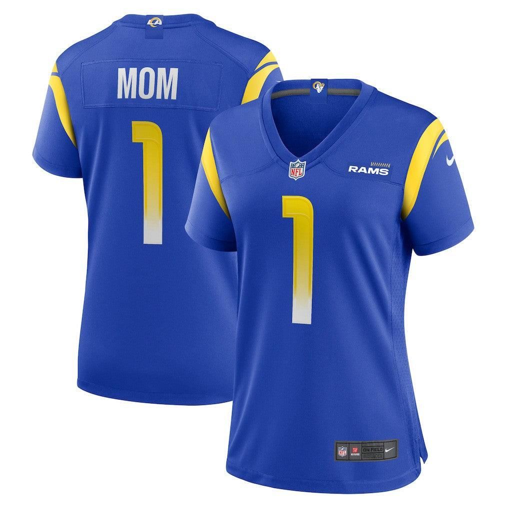 Number 1 Mom Los Angeles Rams Women's Game Jersey - Royal | Nike for sale