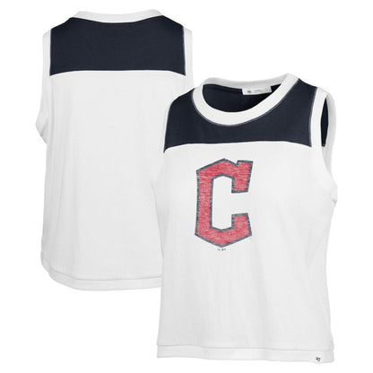 Cleveland Guardians Women's Premier Zoey Waist Length Tank Top - White | 47 brand