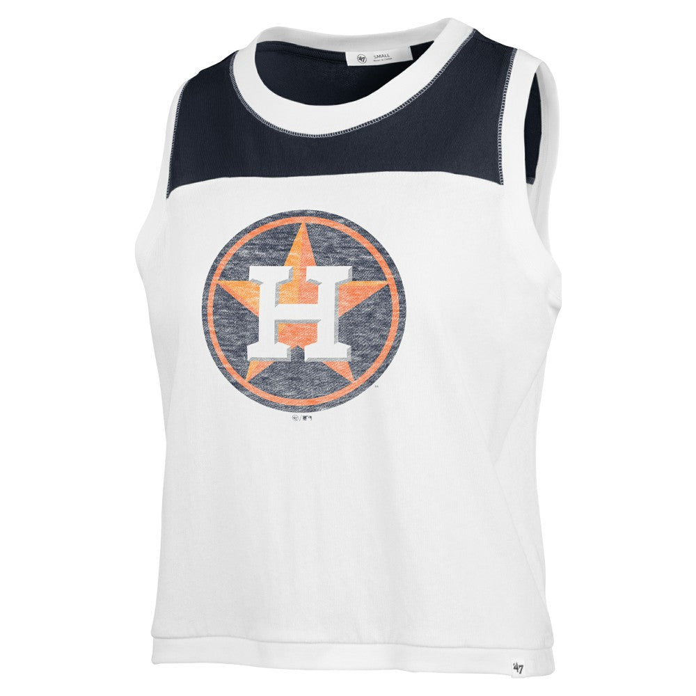 Houston Astros Women's Premier Zoey Waist Length Tank Top - White | 47 brand