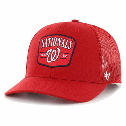 Washington Nationals Squad Trucker Adjustable Hat - Red | 47 brand