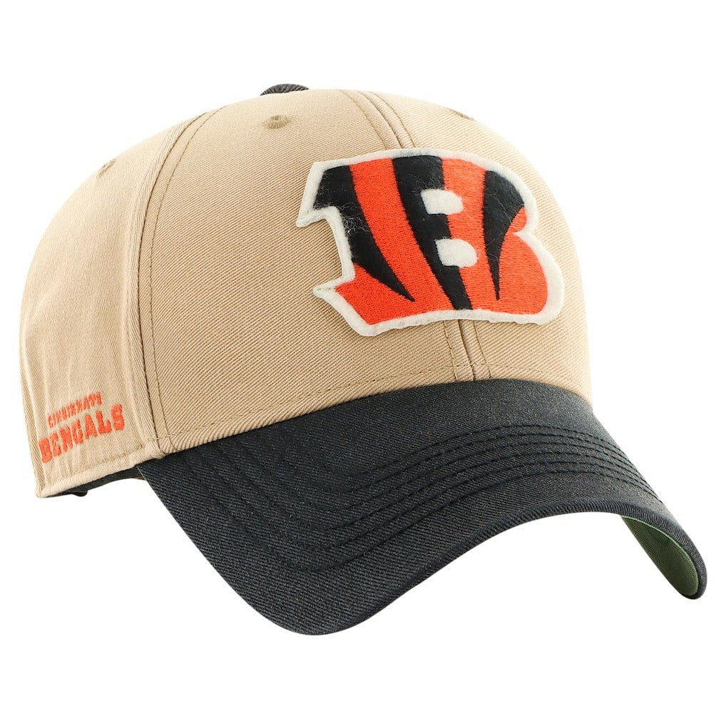Cincinnati Bengals '47 Dusted Sedgwick MVP Adjustable Hat - Khaki/Black discount