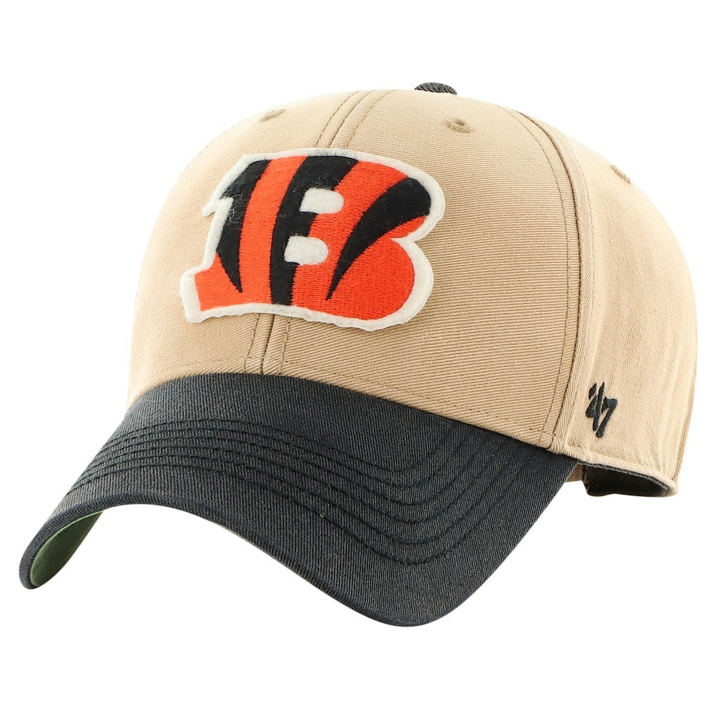 Cincinnati Bengals '47 Dusted Sedgwick MVP Adjustable Hat - Khaki/Black discount