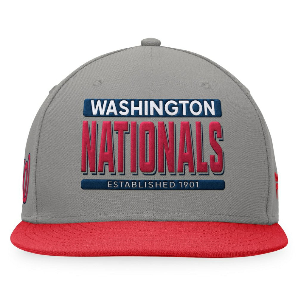 Washington Nationals Line Drive Two-Tone Snapback Hat - Gray/Red