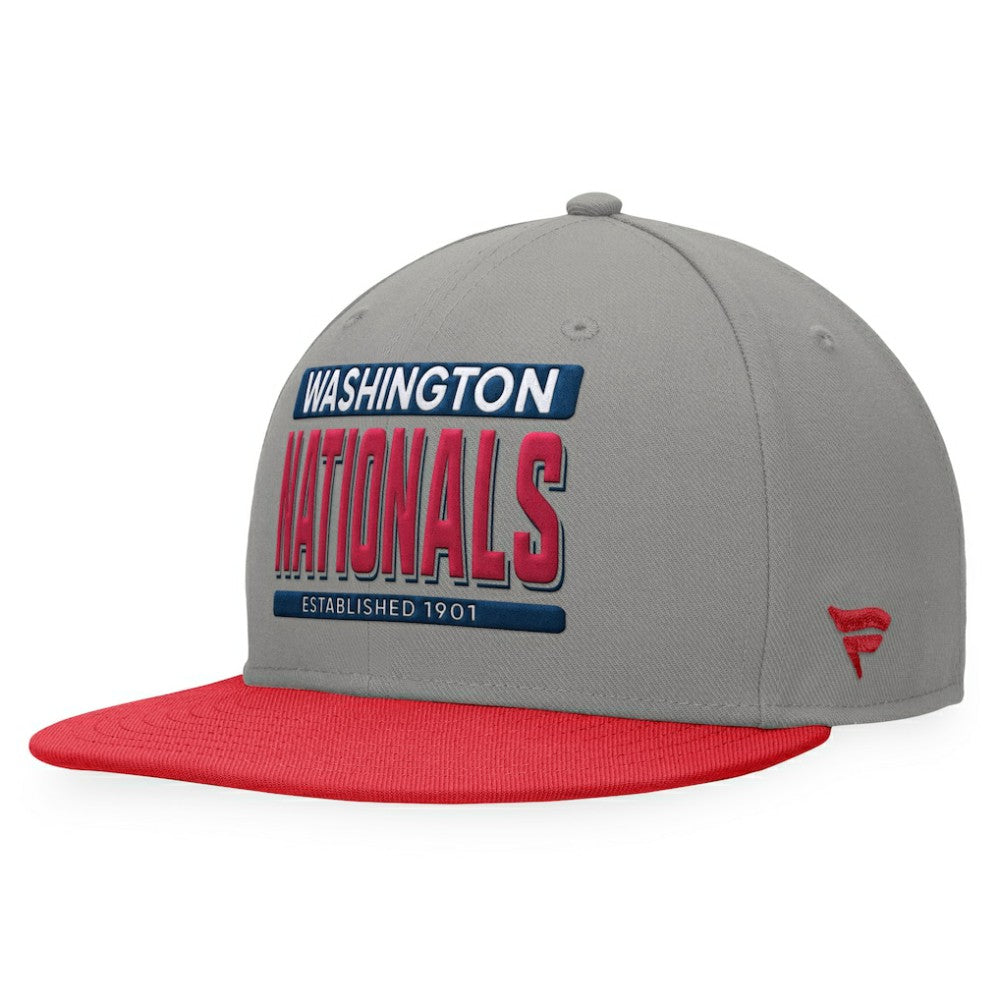 Washington Nationals Line Drive Two-Tone Snapback Hat - Gray/Red