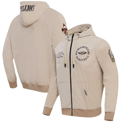 New Orleans Pelicans Pro Standard Hybrid Full-Zip Hoodie - Khaki outlet