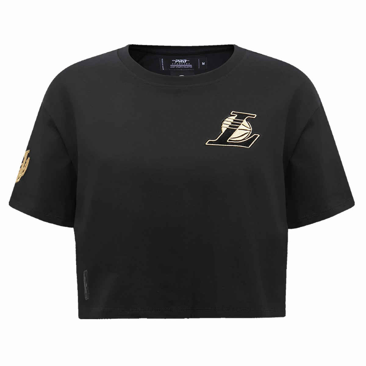 Los Angeles Lakers Pro Standard Women's Holiday Glam Boxy T-Shirt - Black on sale