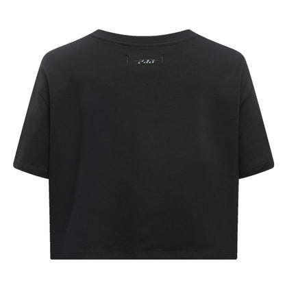 Los Angeles Lakers Pro Standard Women's Holiday Glam Boxy T-Shirt - Black on sale