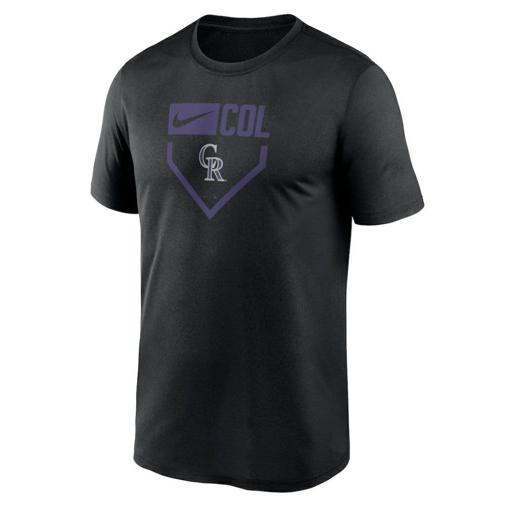 Colorado Rockies Home Plate Icon Legend Performance T-Shirt - Black | Nike