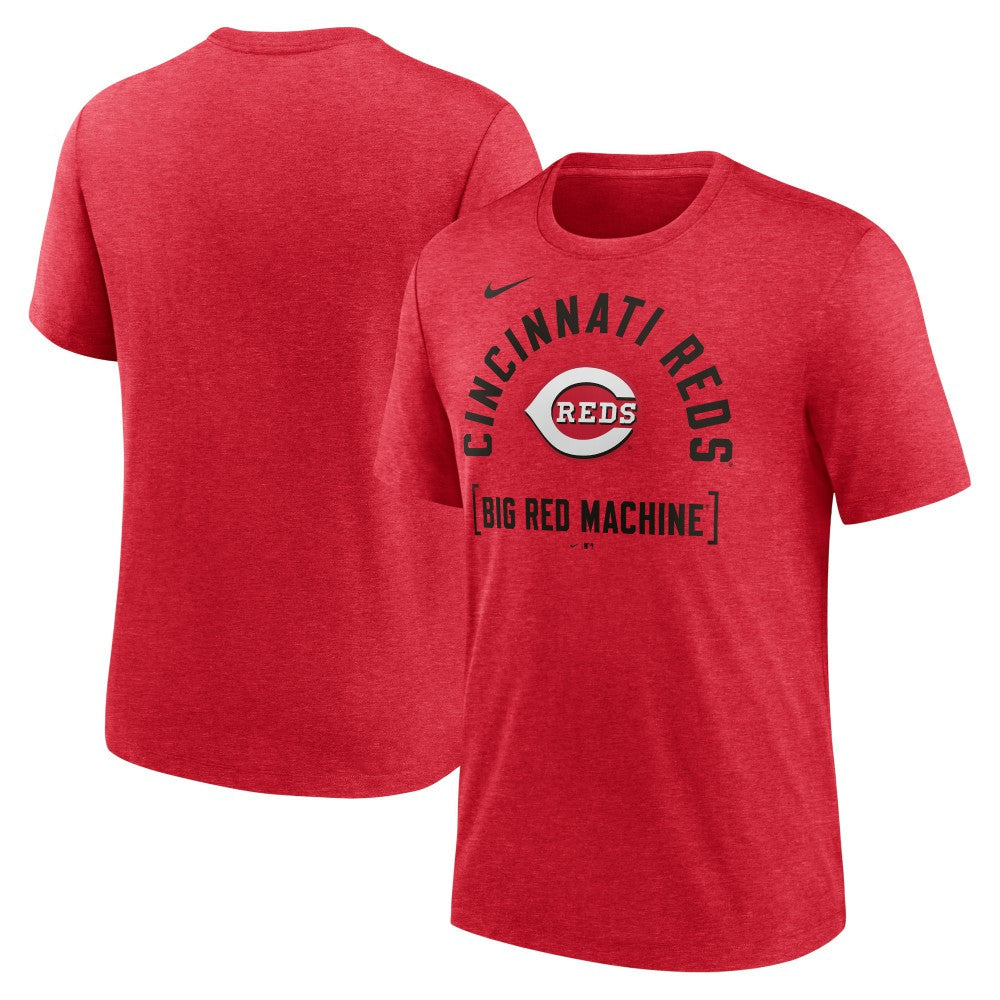 Cincinnati Reds Swing Big Tri-Blend T-Shirt - Heather Red | Nike