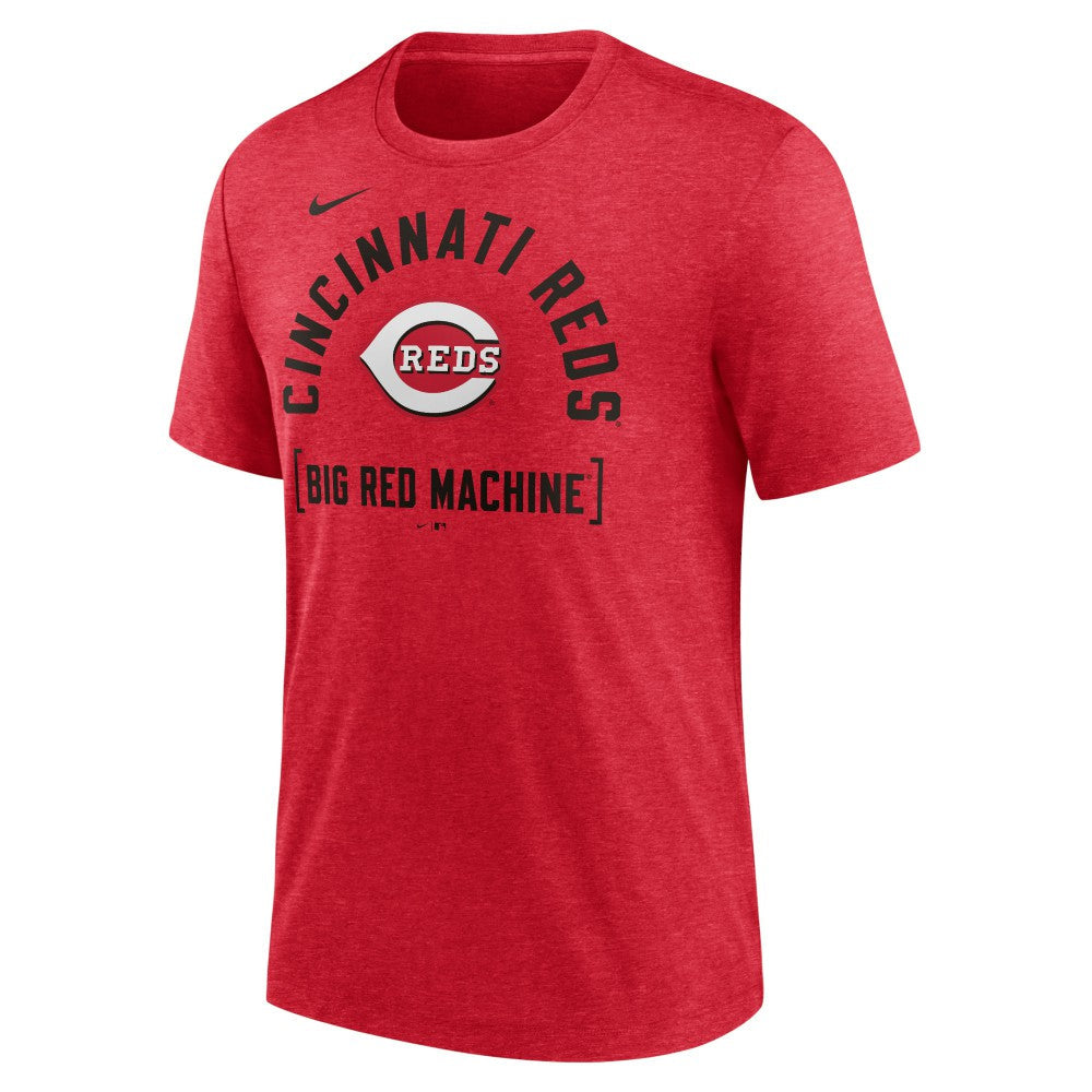 Cincinnati Reds Swing Big Tri-Blend T-Shirt - Heather Red | Nike