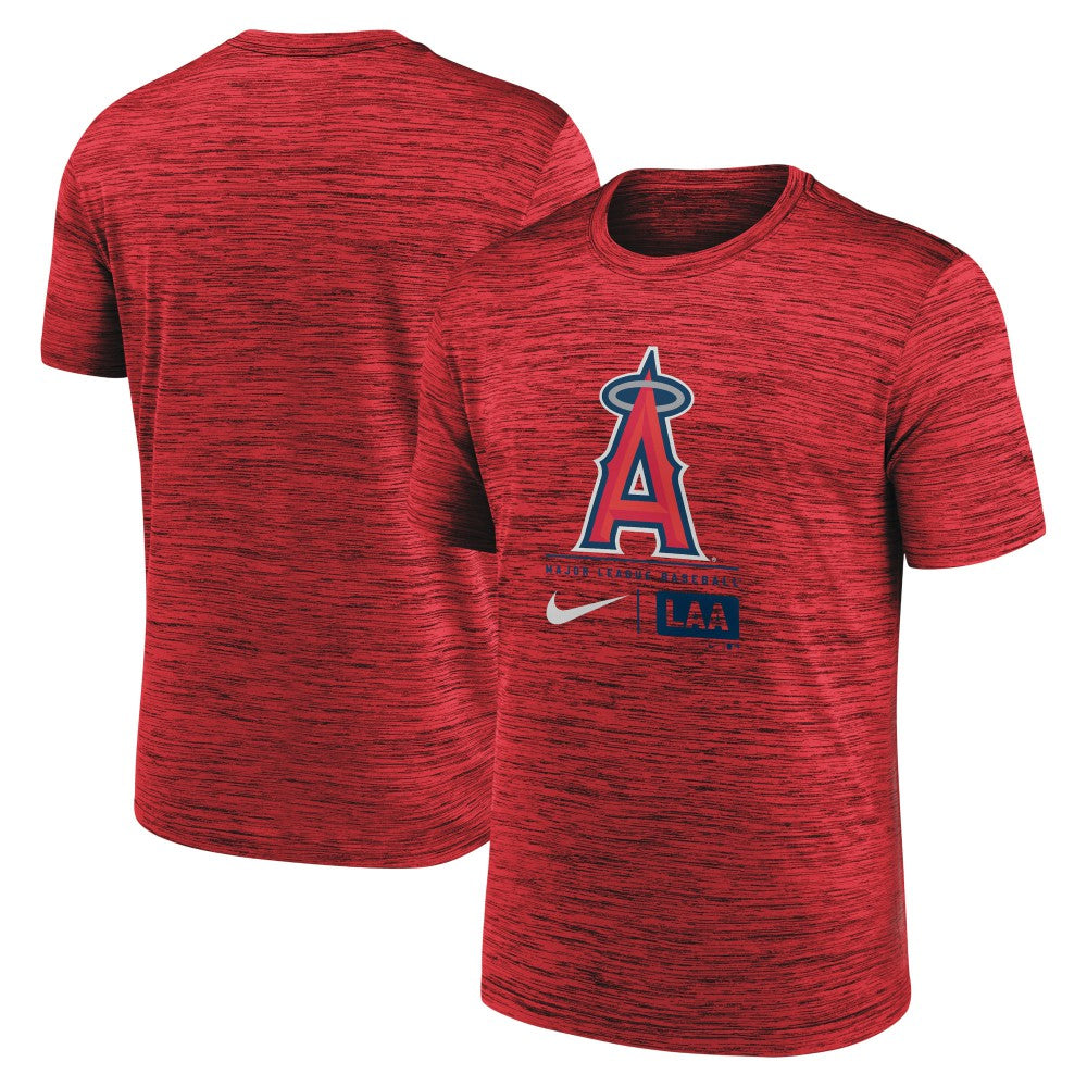 Los Angeles Angels Large Logo Velocity T-Shirt - Red | Nike