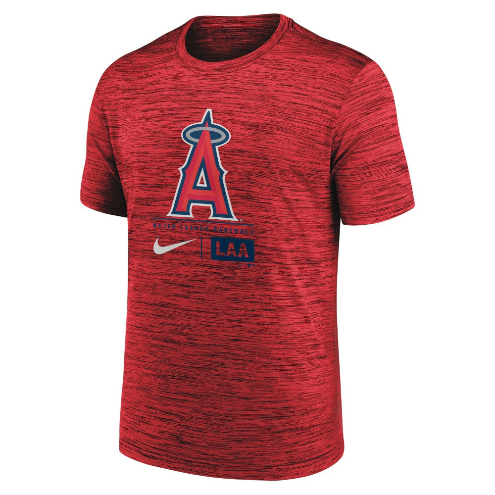 Los Angeles Angels Large Logo Velocity T-Shirt - Red | Nike